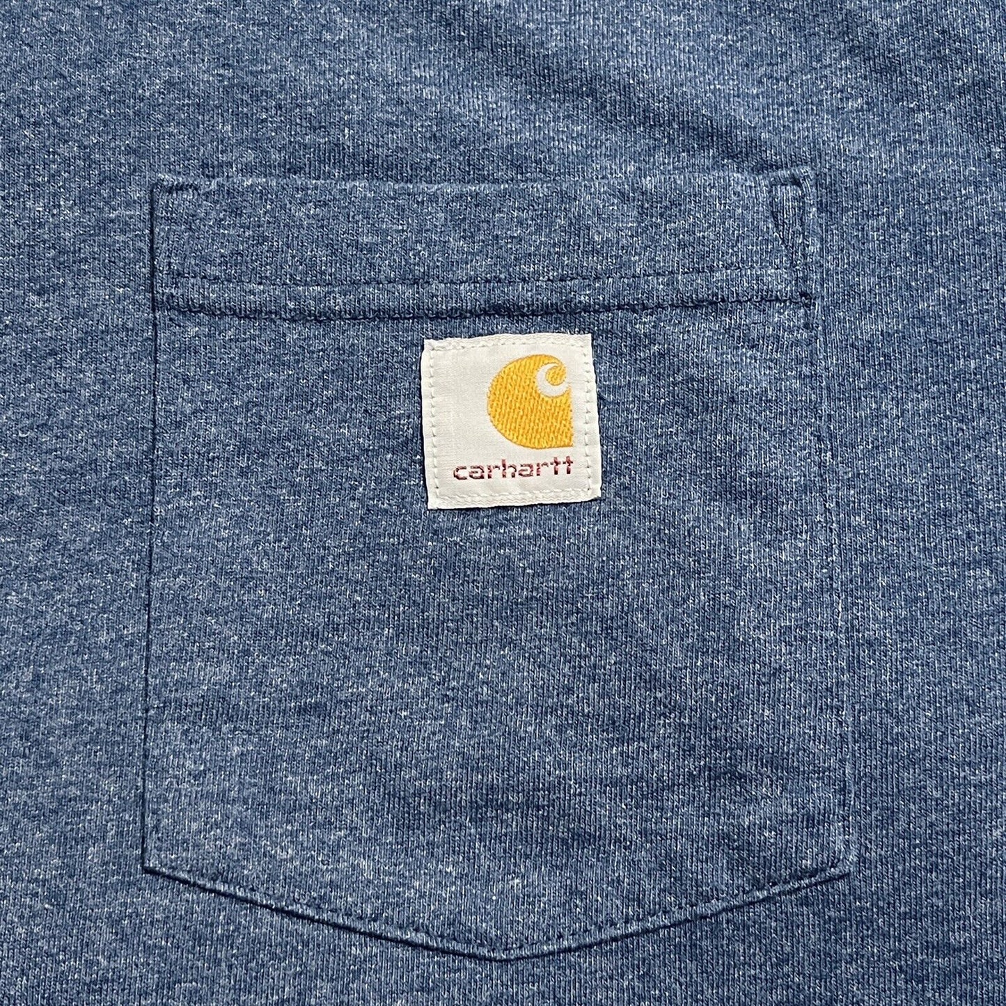 Carhartt K87 Mens Size M Short Sleeve Pocket Tshirt Loose Fit Blue Workwear