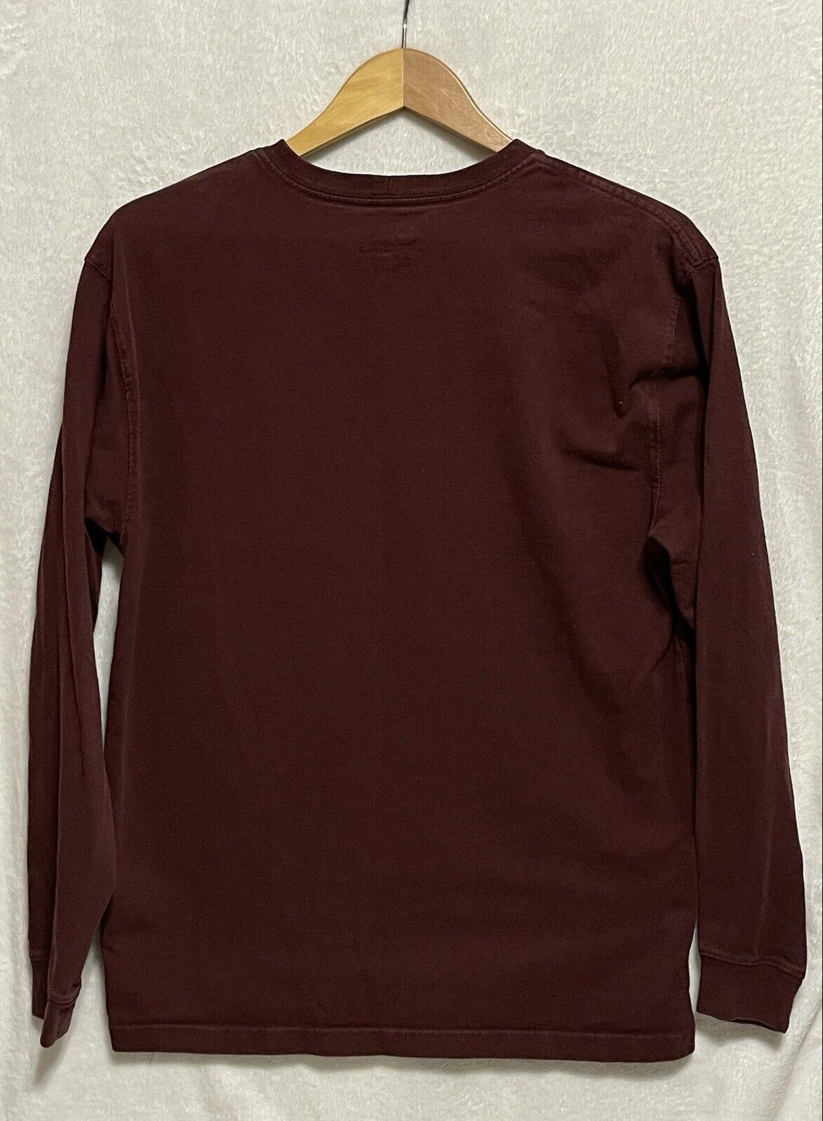 Carhartt K126 Mens Size M Long Sleeve Pocket Tshirt Original Fit Port Maroon