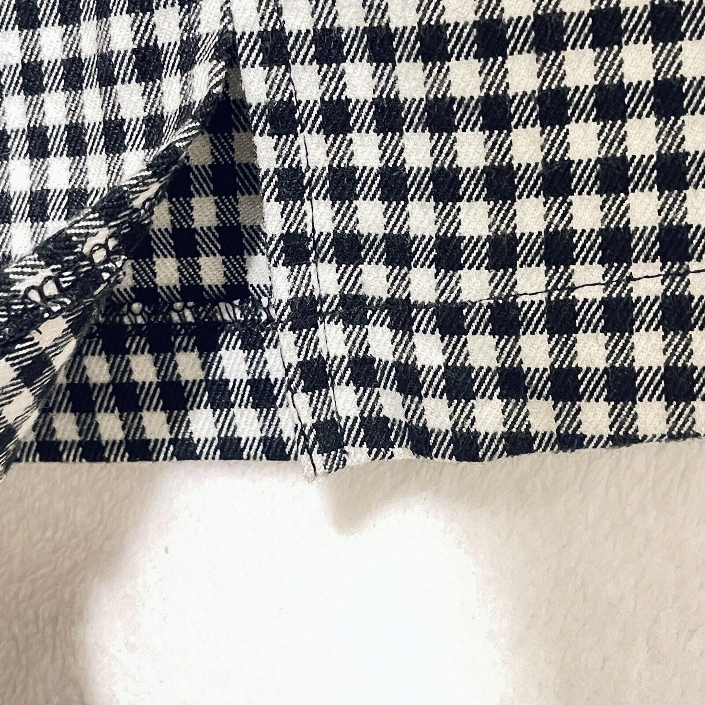 Eyeshadow New Black White Gingham Front Slits Pencil Mini Skirt Sz 8 Work School