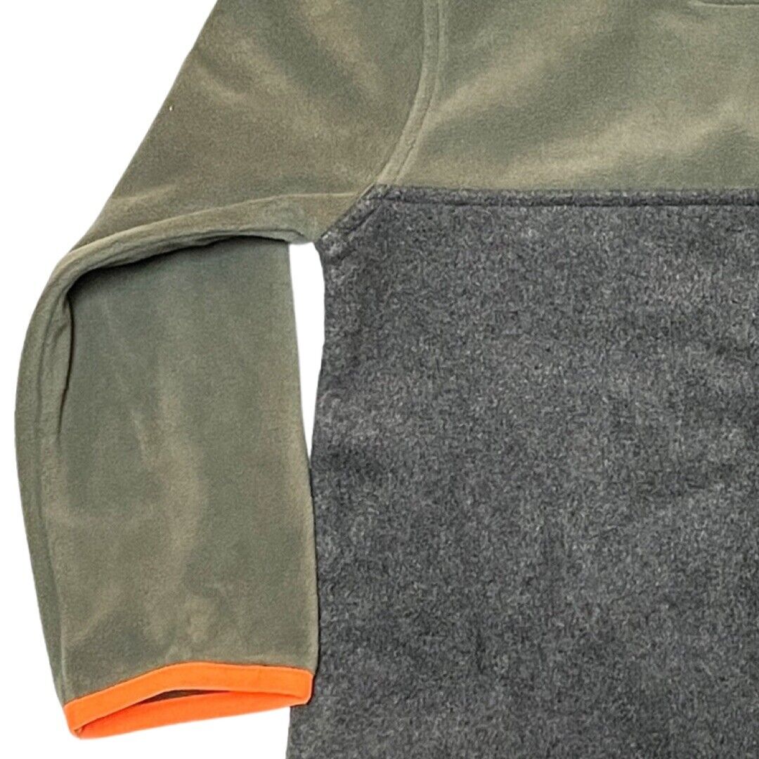 OshKosh Boys Size 5 Fleece Pullover NEW Green Gray 1/4 Zip Long Sleeve