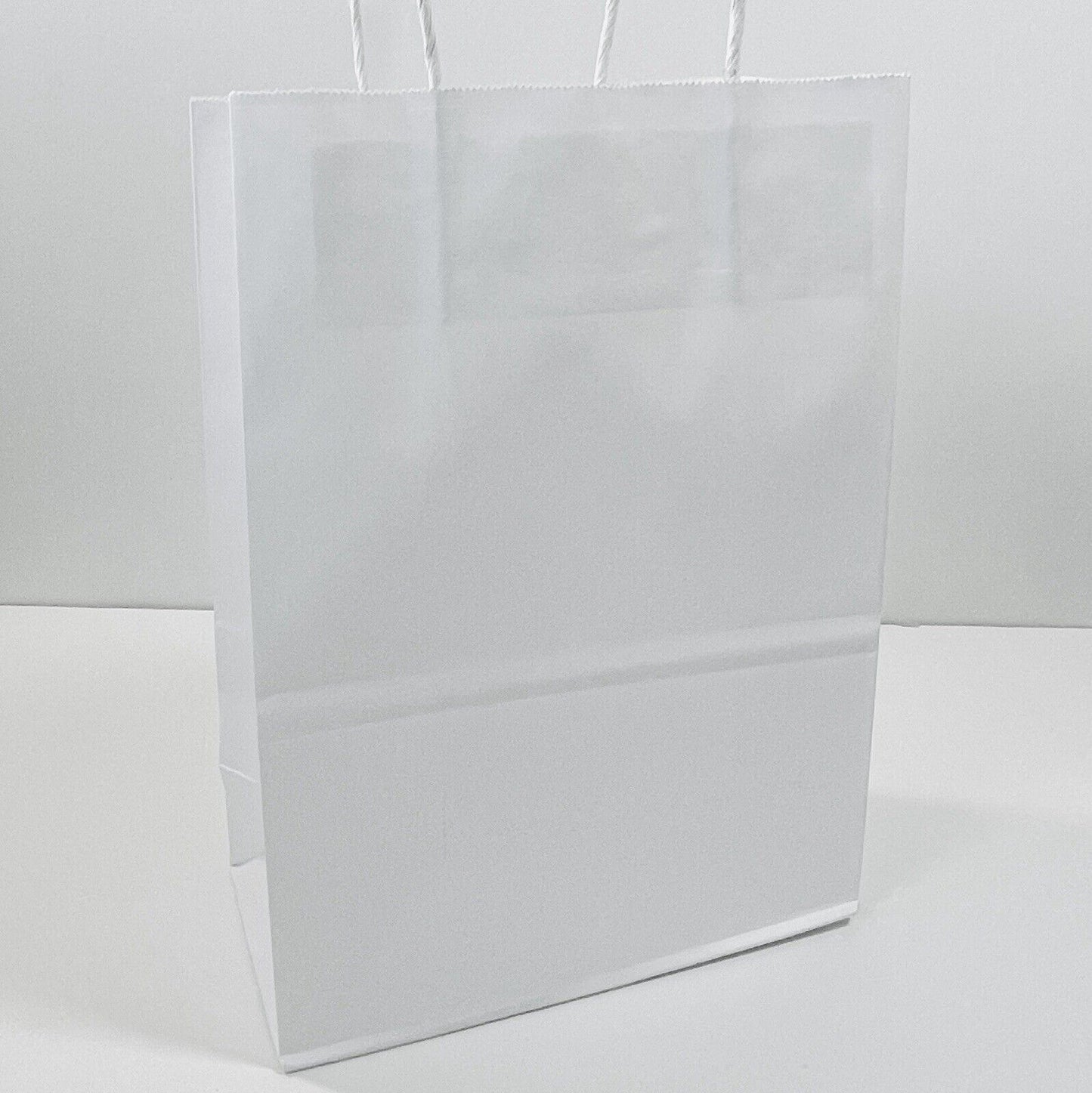 60 Bags White Kraft Paper Gift Bag Shopping Heavy Paper 8.5”x6”x3”