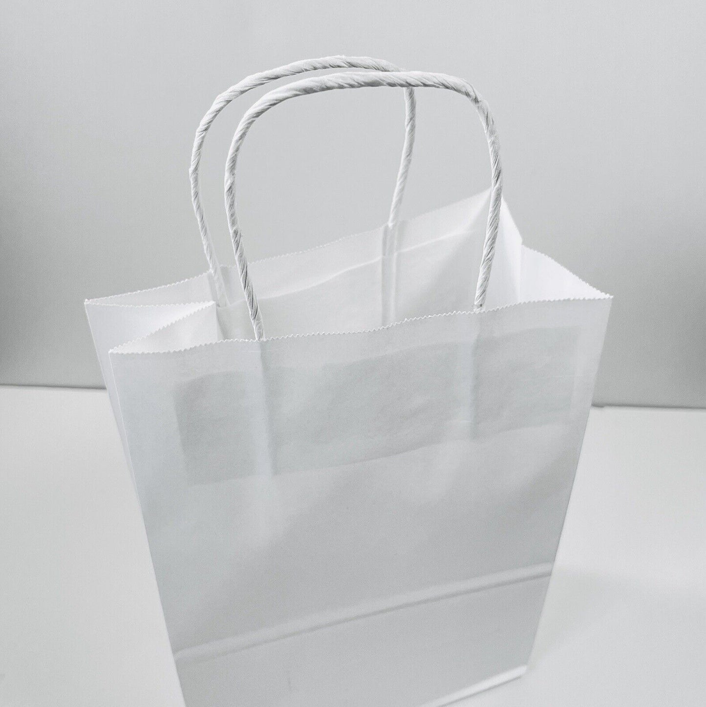 60 Bags White Kraft Paper Gift Bag Shopping Heavy Paper 8.5”x6”x3”