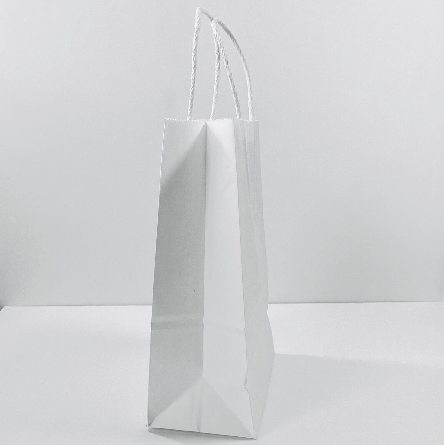 60 Bags White Kraft Paper Gift Bag Shopping Heavy Paper 8.5”x6”x3”