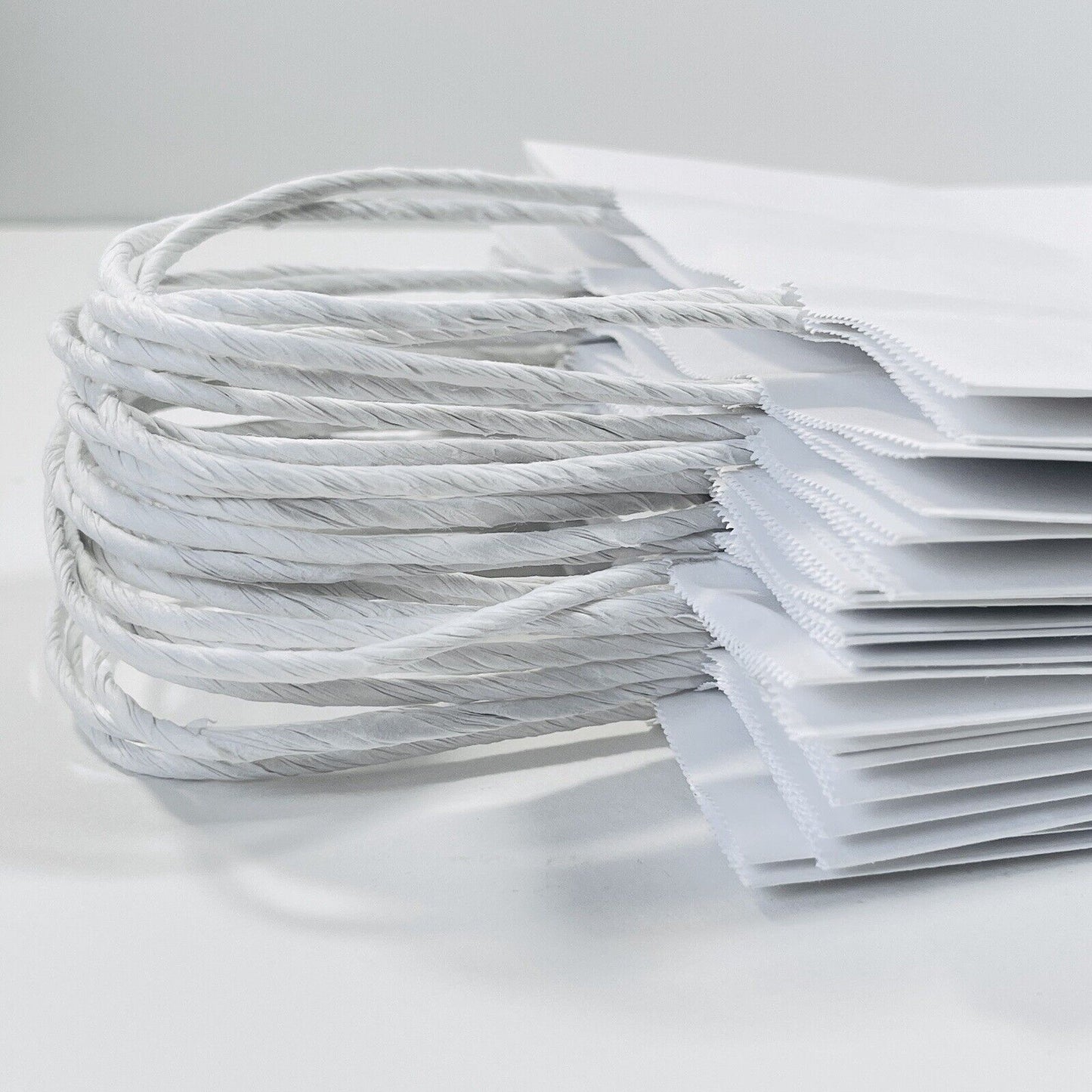 60 Bags White Kraft Paper Gift Bag Shopping Heavy Paper 8.5”x6”x3”