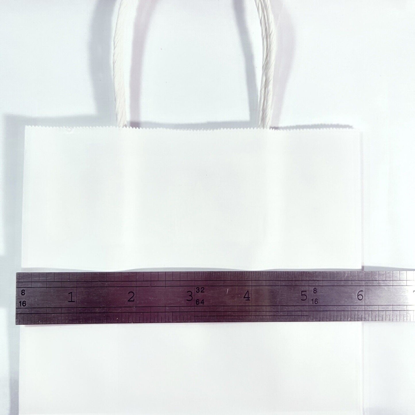 60 Bags White Kraft Paper Gift Bag Shopping Heavy Paper 8.5”x6”x3”