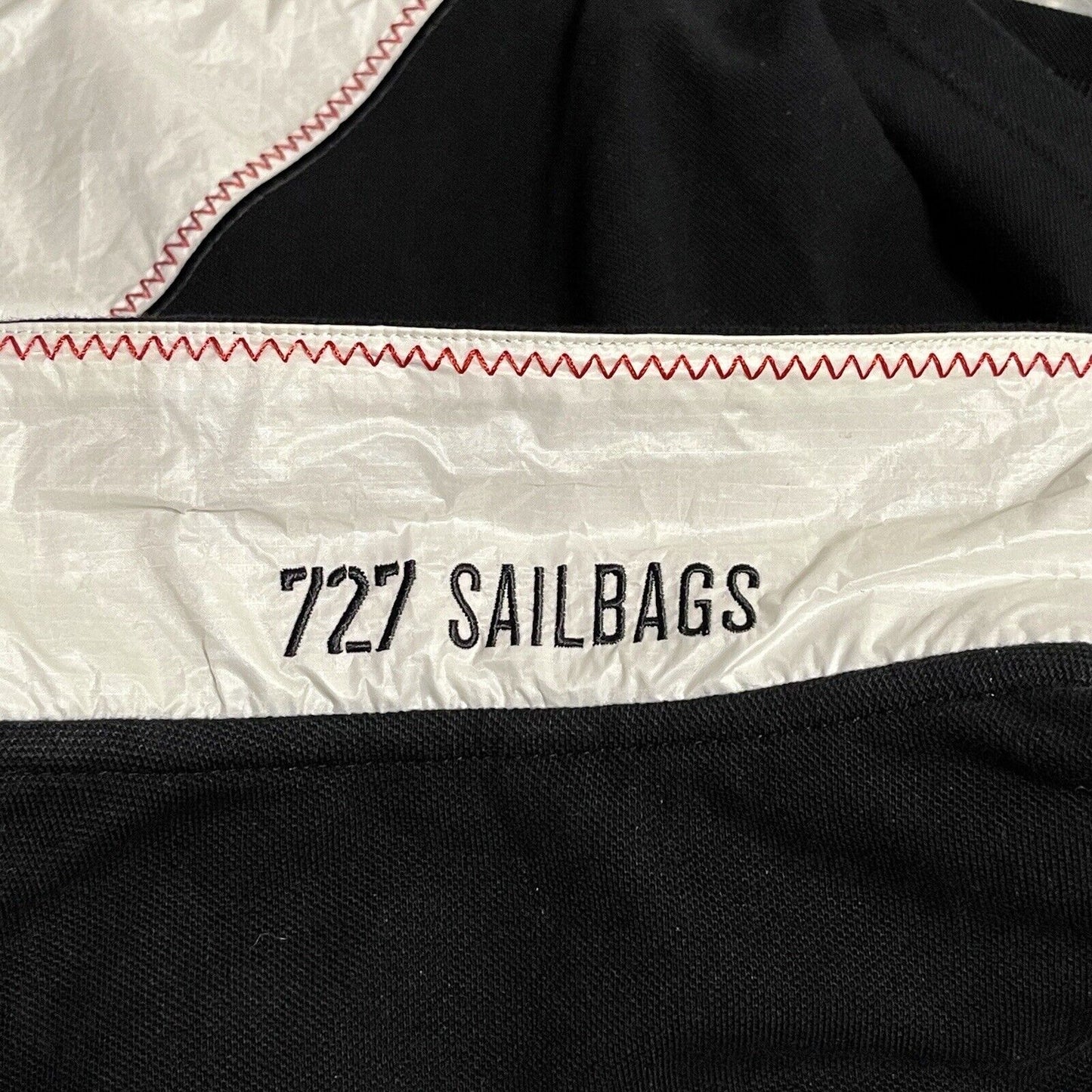 727 Sailbags Mens Polo Size M Long Sleeve Black Recycled Spinnaker