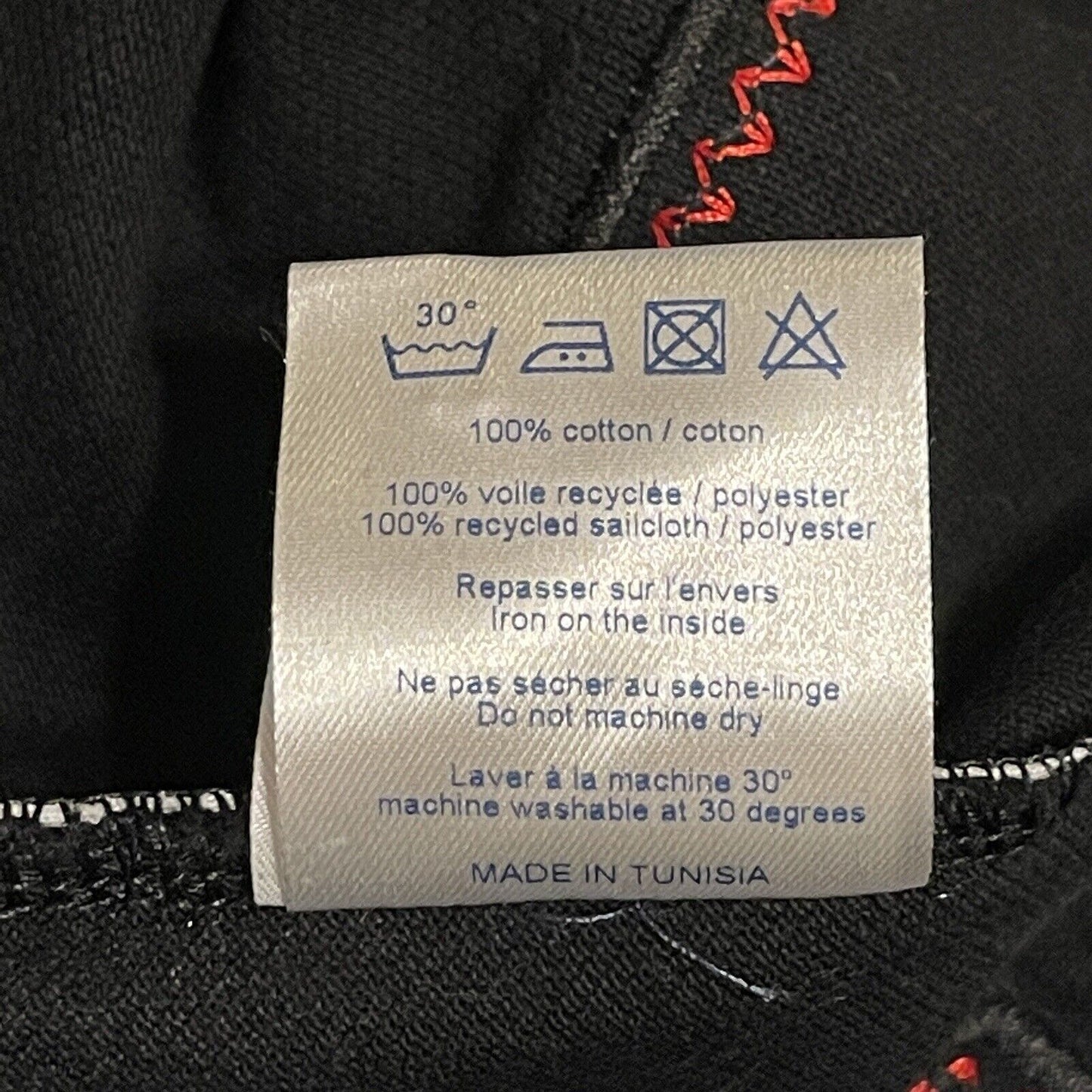 727 Sailbags Mens Polo Size M Long Sleeve Black Recycled Spinnaker