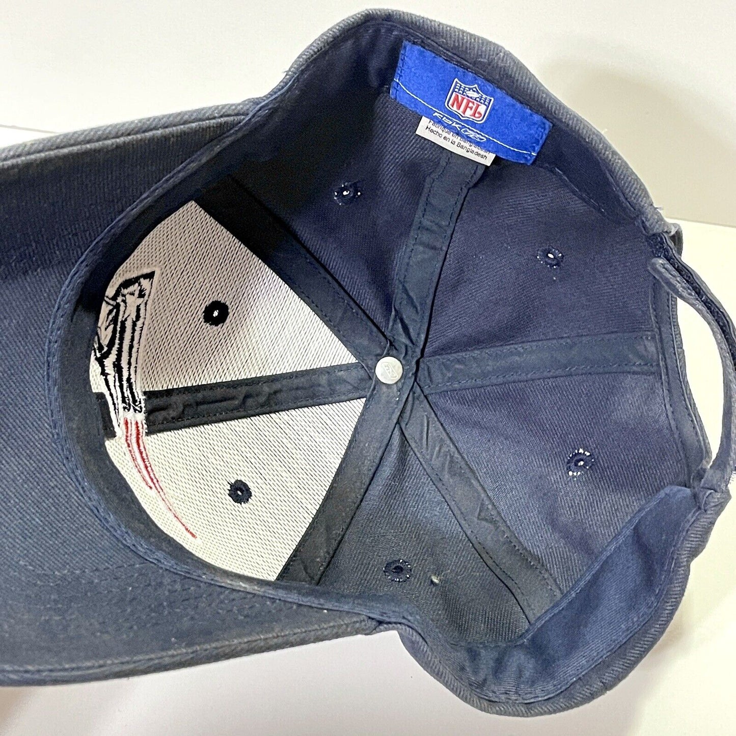 New England Patriots Hat Adjustable Reebok Mens Cap Blue NFL Team 90s Y2K
