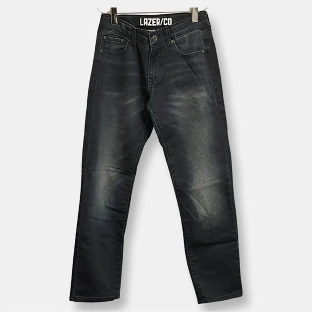 Boys Sz 8 Dark Wash Jeans Lazer Co Adjustable Slim Fit Denim