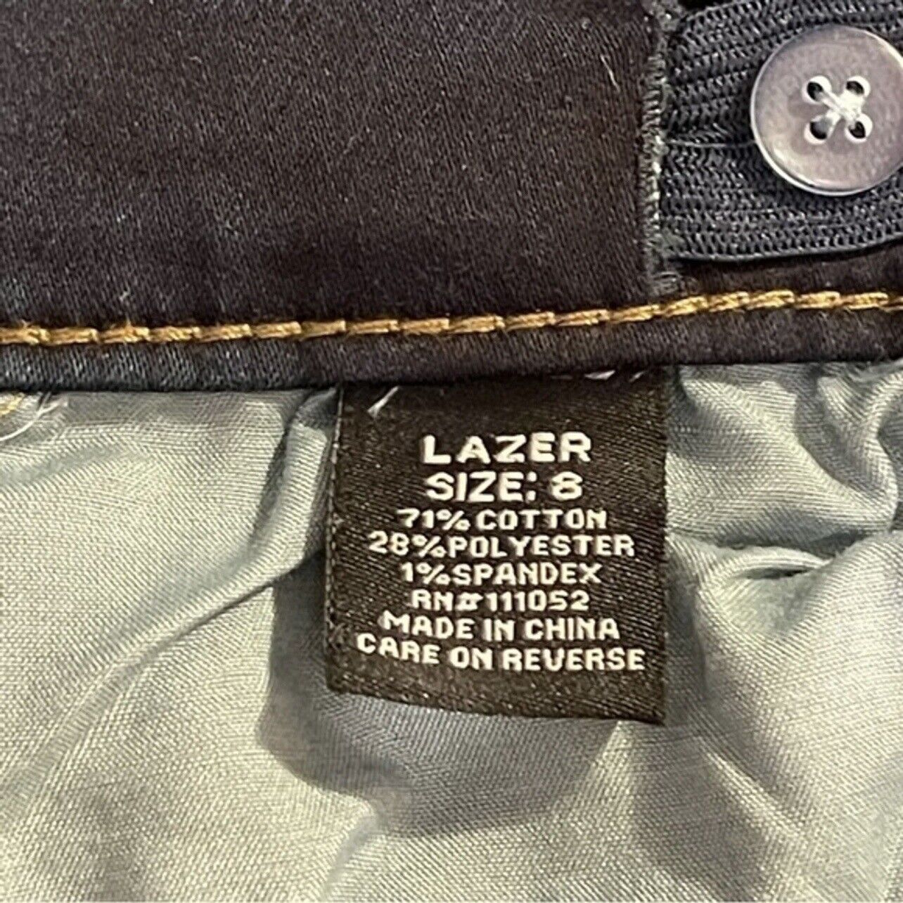 Boys Sz 8 Dark Wash Jeans Lazer Co Adjustable Slim Fit Denim