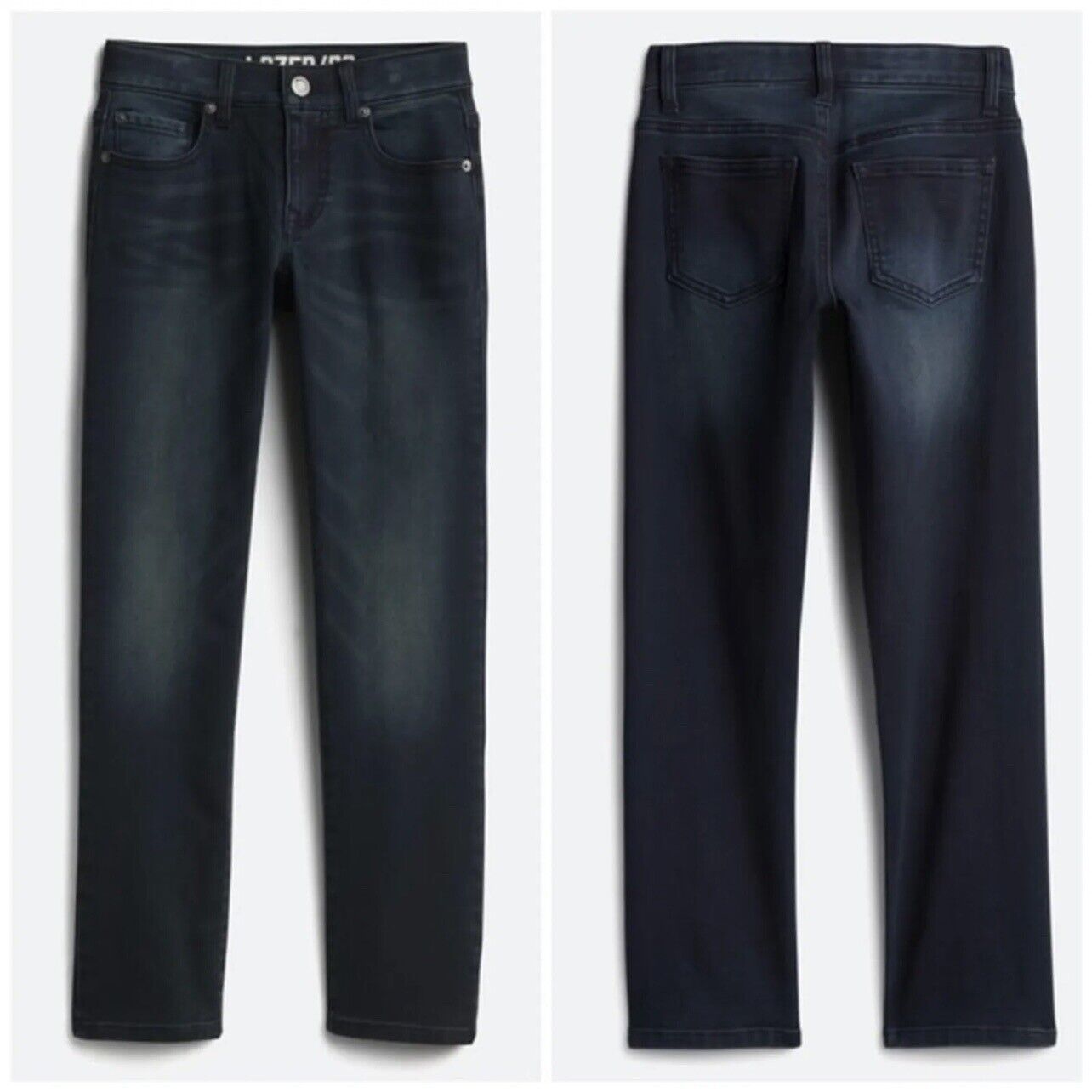 Boys Sz 8 Dark Wash Jeans Lazer Co Adjustable Slim Fit Denim