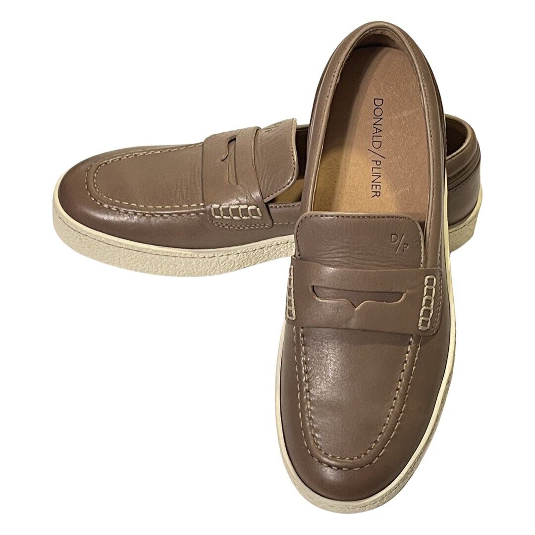 Donald Pliner Mens 8.5 M Murray Leather Slip On Penny Loafers Shoes Sneakers