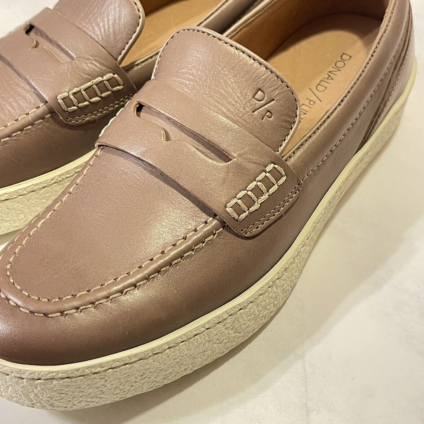 Donald Pliner Mens 8.5 M Murray Leather Slip On Penny Loafers Shoes Sneakers