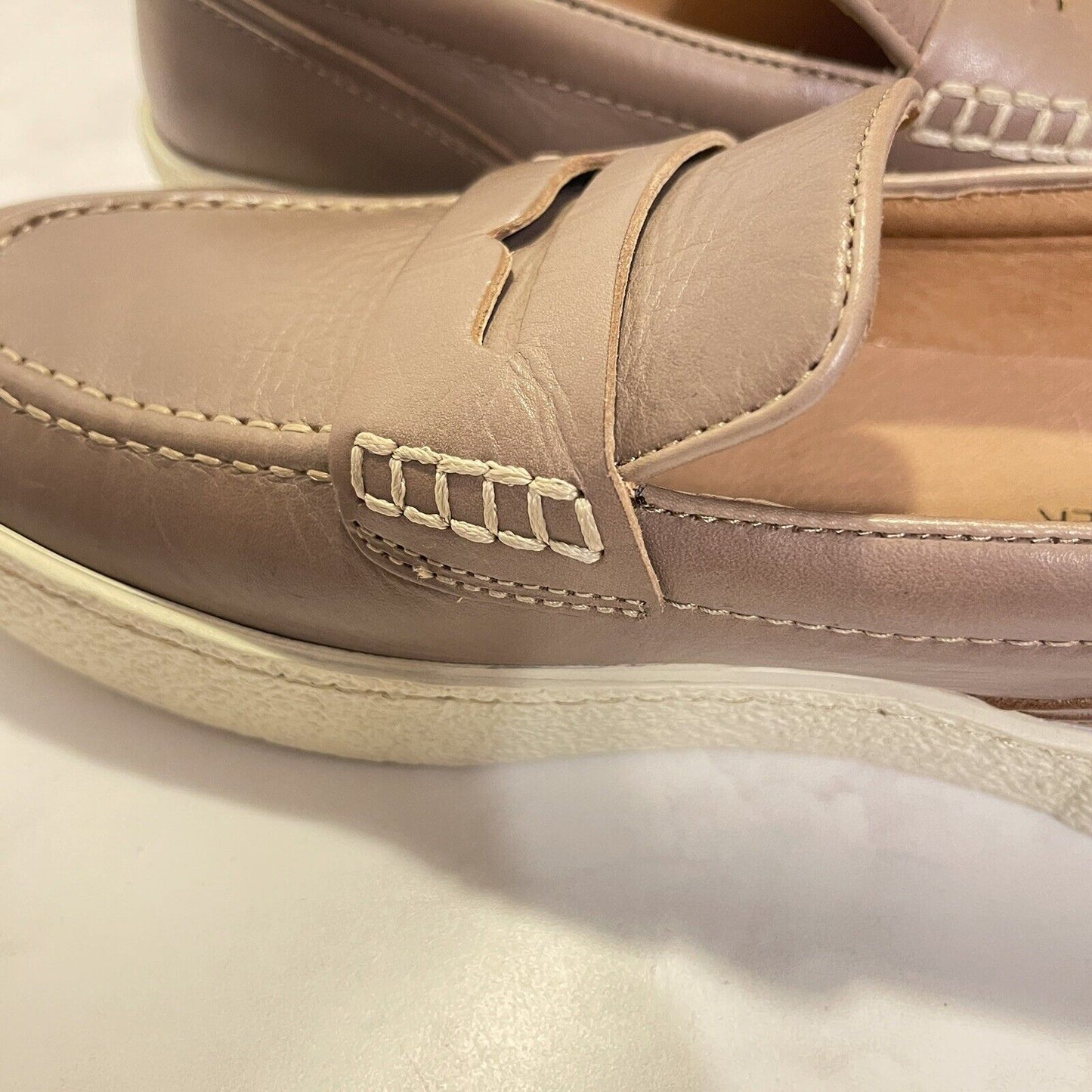 Donald Pliner Mens 8.5 M Murray Leather Slip On Penny Loafers Shoes Sneakers