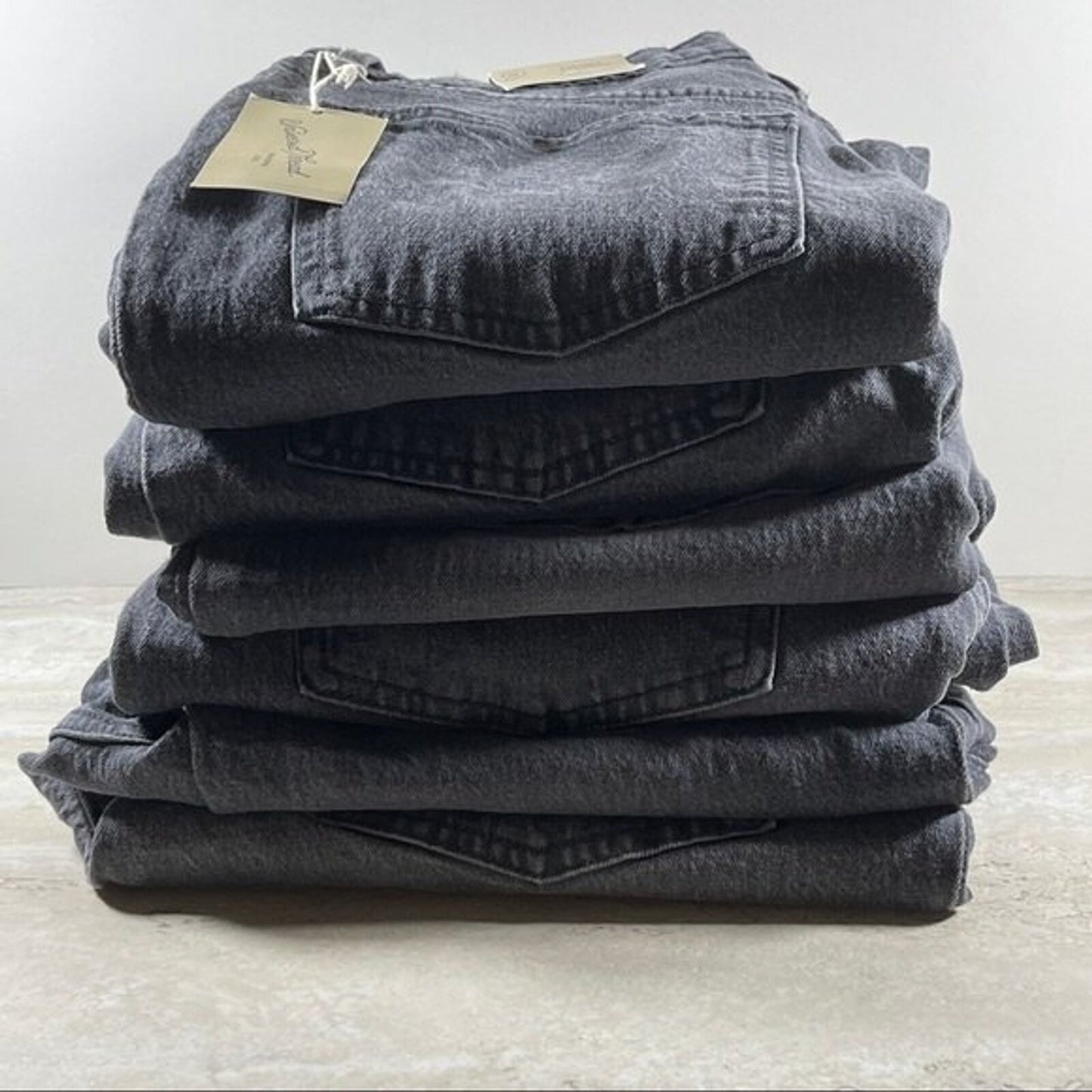 High Waist Size 10 Button Fly Jeans NWT Universal Thread Gray Stone Wash