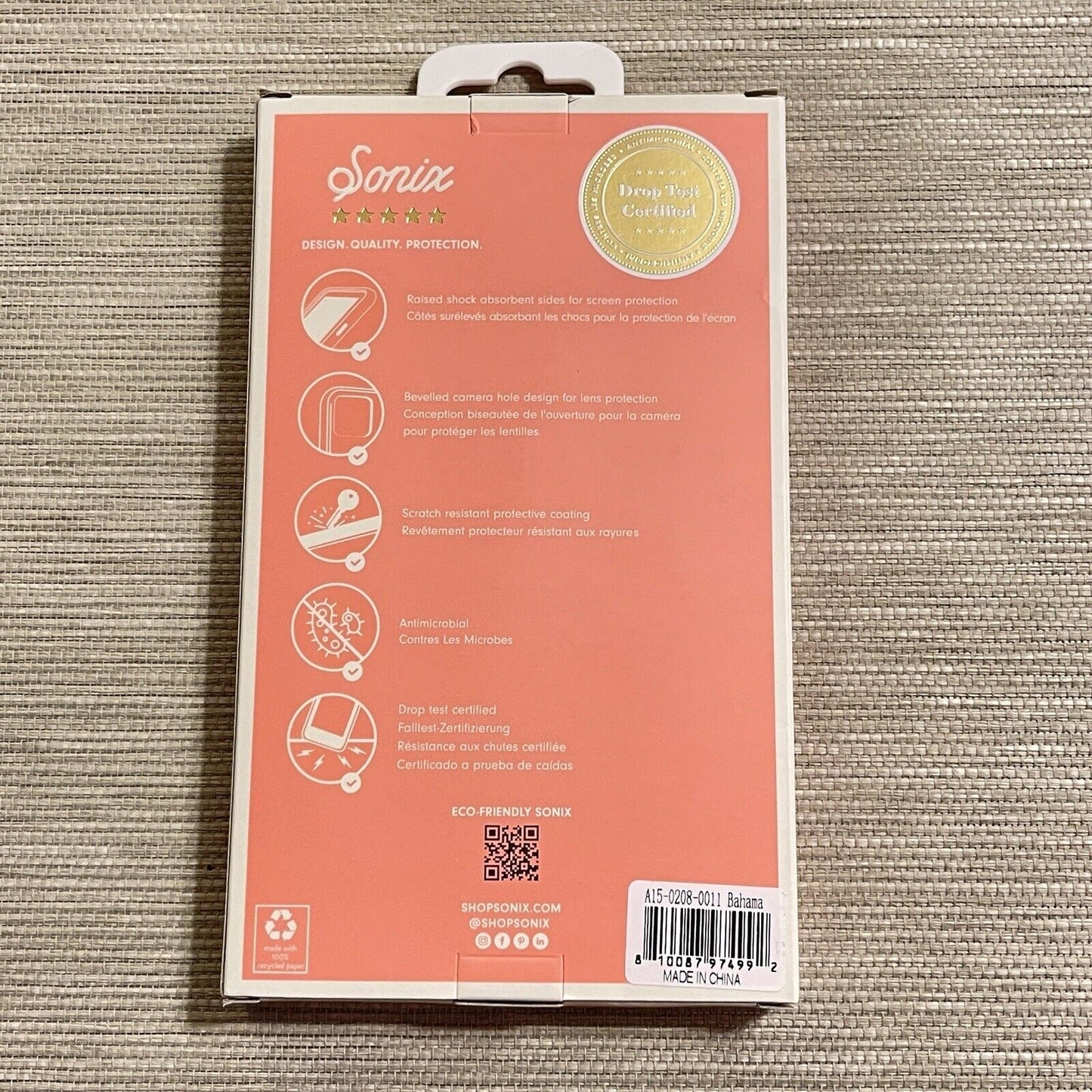 Sonix Phone Case iPhone 14 Pro Antimicrobial 10ft Drop Tested Bahama