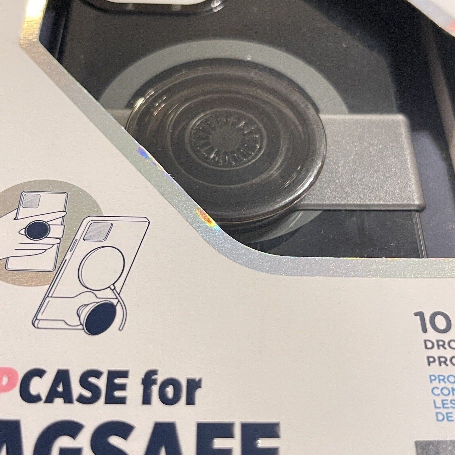 PopSockets PopCase Apple iPhone 13 MagSafe Magnetic Phone Case Black 10 ft Drop