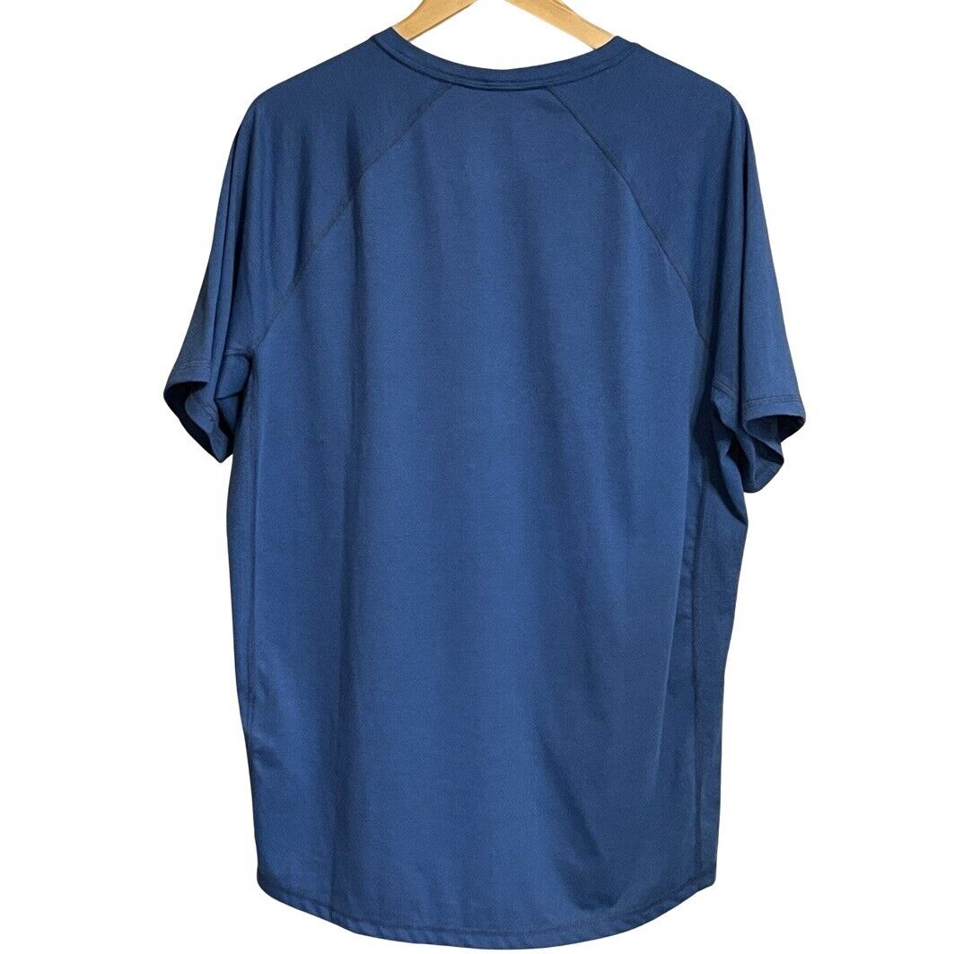 Carhartt Force Mens Size L Short Sleeve Pocket Tshirt Relaxed Fit Blue Work