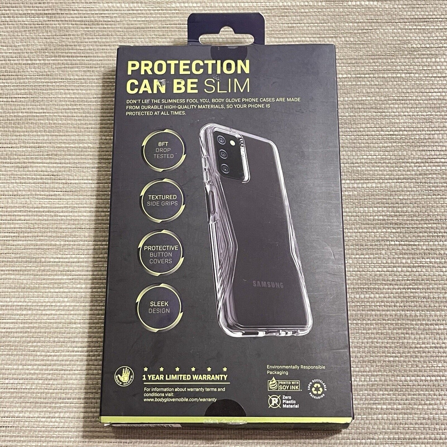 Body Glove Clear Slim Phone Case Samsung Galaxy A03s 8ft Drop Tested