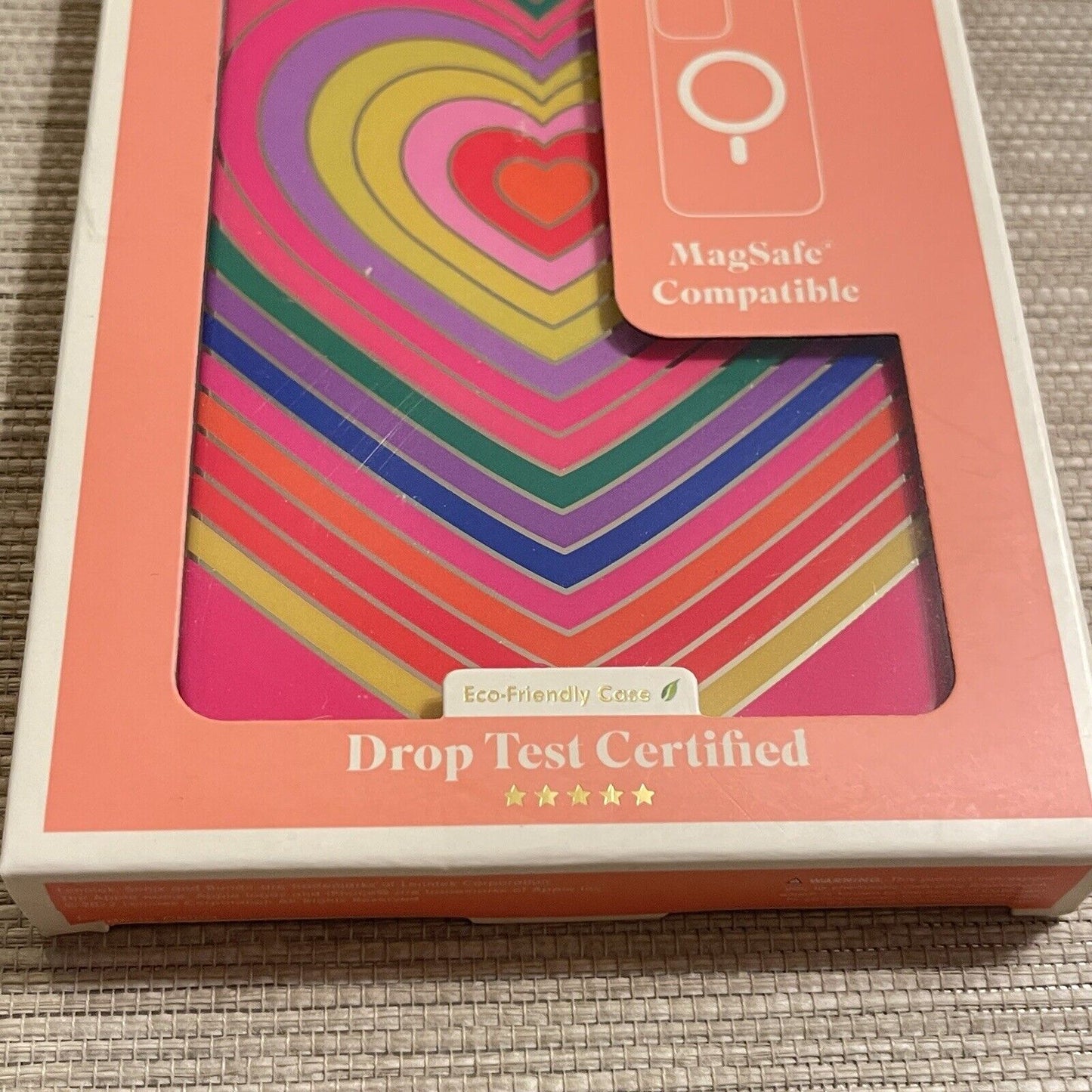 Sonix Phone Case iPhone 14 Plus MagSafe Compatible 10ft Drop Test Rainbow Hearts