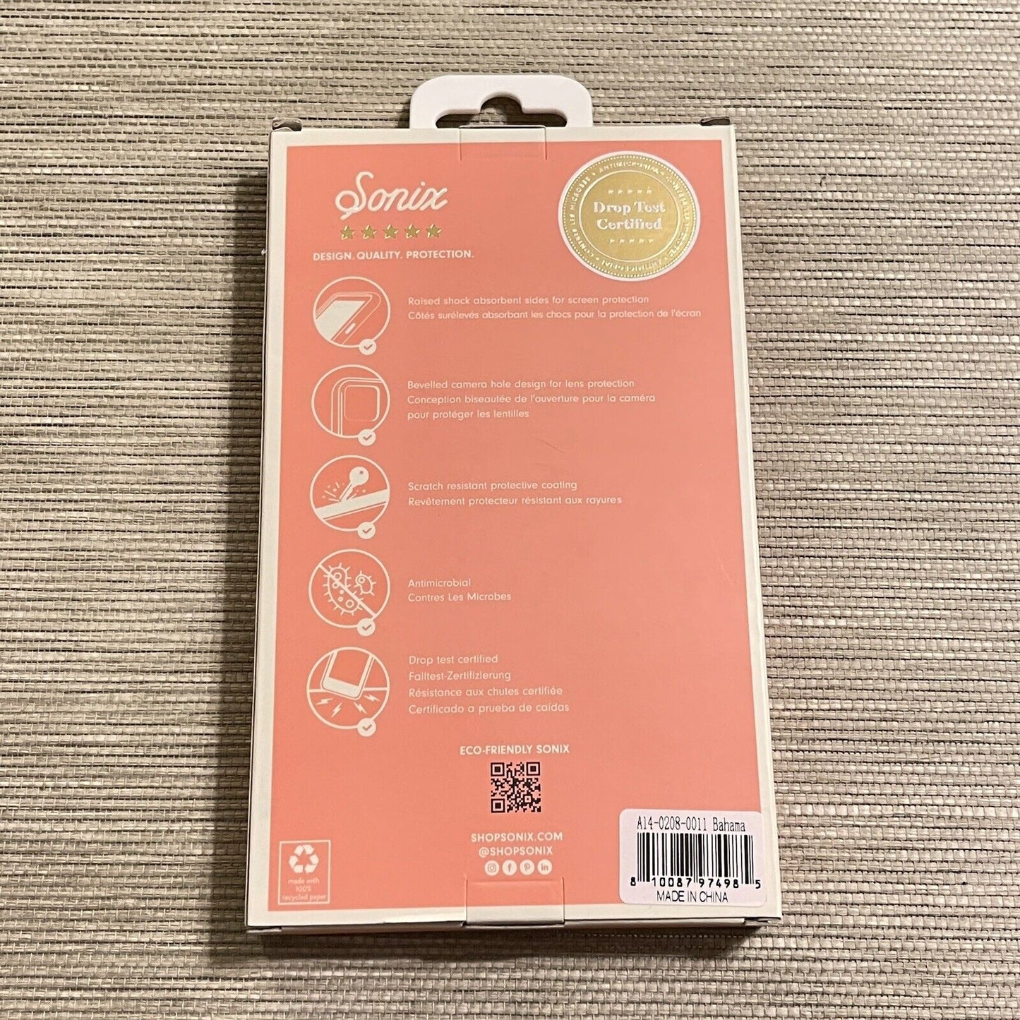 Sonix Phone Case iPhone 14 Plus Antimicrobial 10ft Drop Tested Bahama
