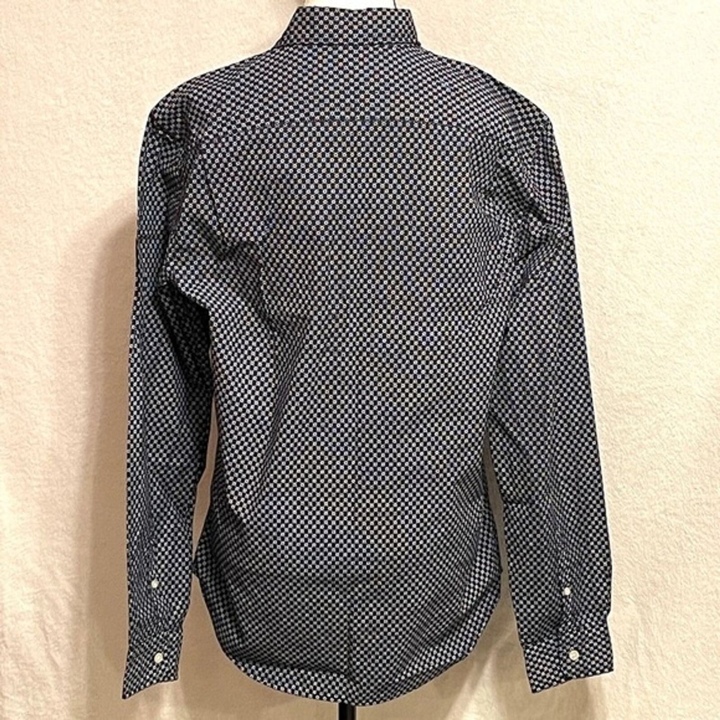 GAP Vintage Ditsy Floral Navy Boyfriend Shirt Long Sleeve Button Down Medium Top