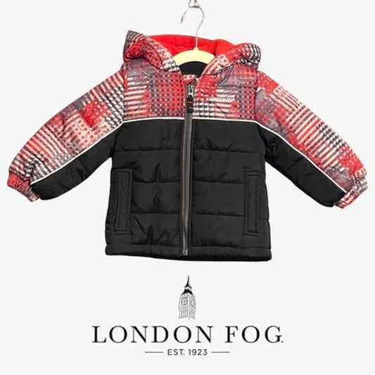 London Fog Boys Winter Puffer Jacket Fleece Lined 18M