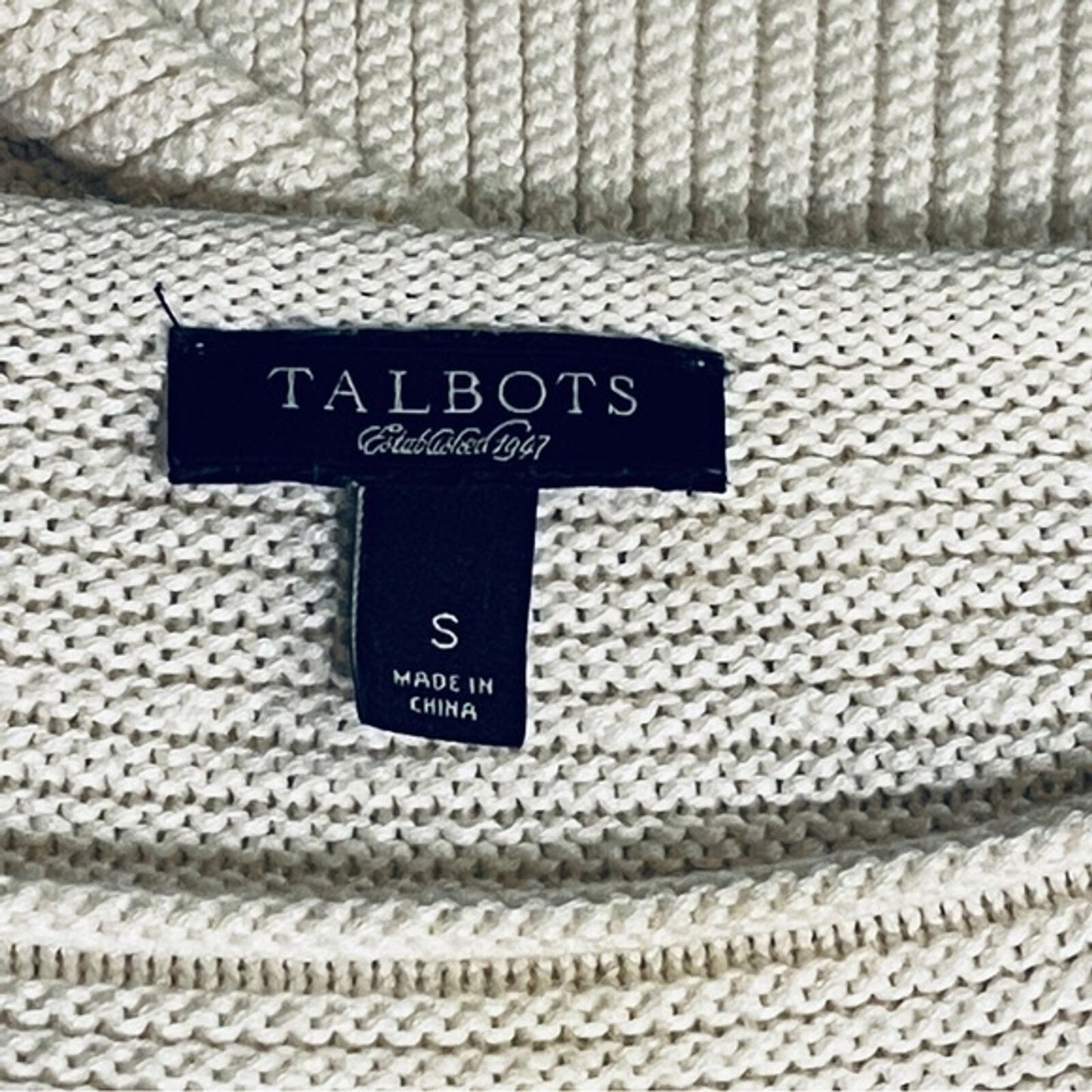Talbots Scoop Neck Classic Cotton Blend Sweater Size S Top