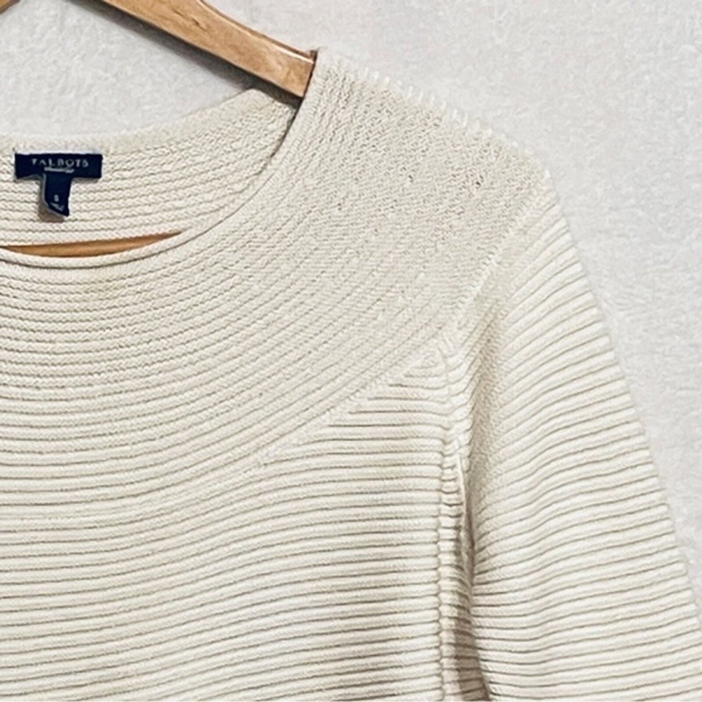 Talbots Scoop Neck Classic Cotton Blend Sweater Size S Top