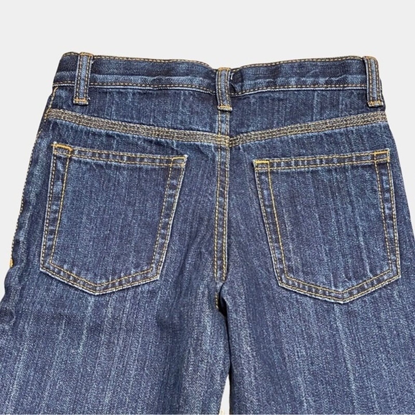 Cat & Jack Boys Straight Relaxed Jeans, Dark Wash Denim Size 6