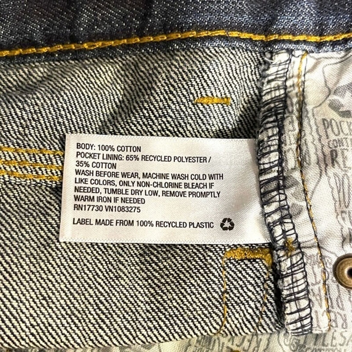 Cat & Jack Boys Straight Relaxed Jeans, Dark Wash Denim Size 6