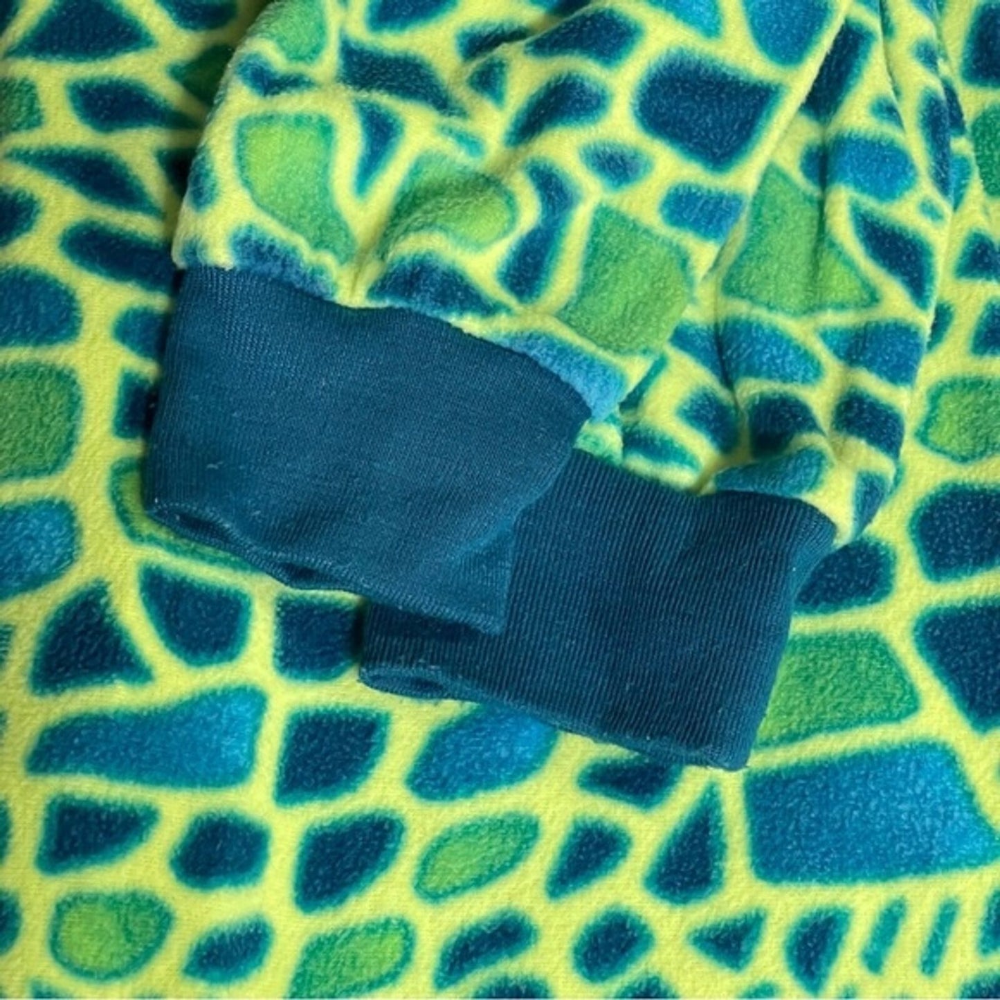 Cat & Jack Lizard Gator Fleece Zip Up One Piece Pajamas Size Small