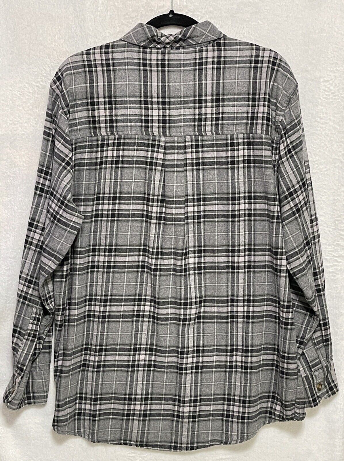 Field & Stream Mens Size L Flannel Plaid Long Sleeve Button Down Shirt Cotton