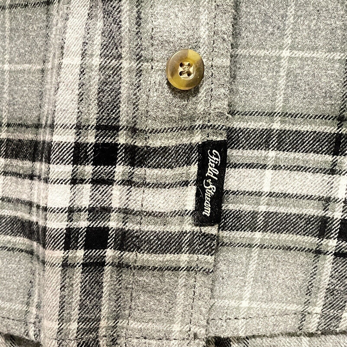 Field & Stream Mens Size L Flannel Plaid Long Sleeve Button Down Shirt Cotton