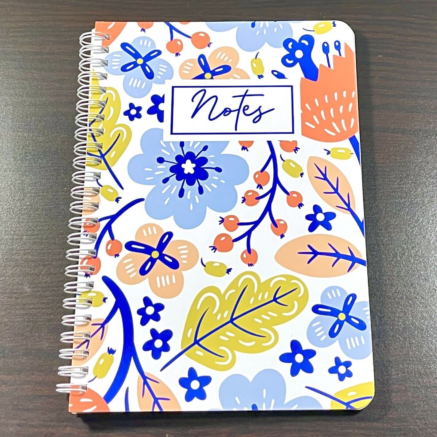 Floral Spiral Bound 6x8.5 Notebook Lined Journal Office Supplies 120 pages