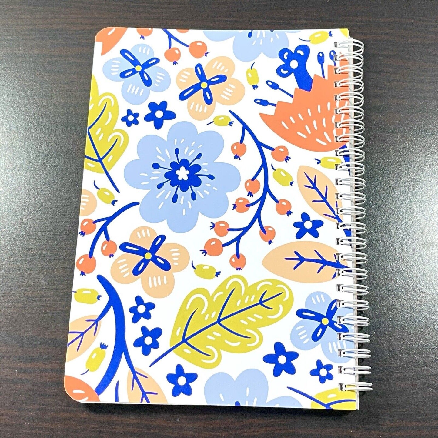 Floral Spiral Bound 6x8.5 Notebook Lined Journal Office Supplies 120 pages