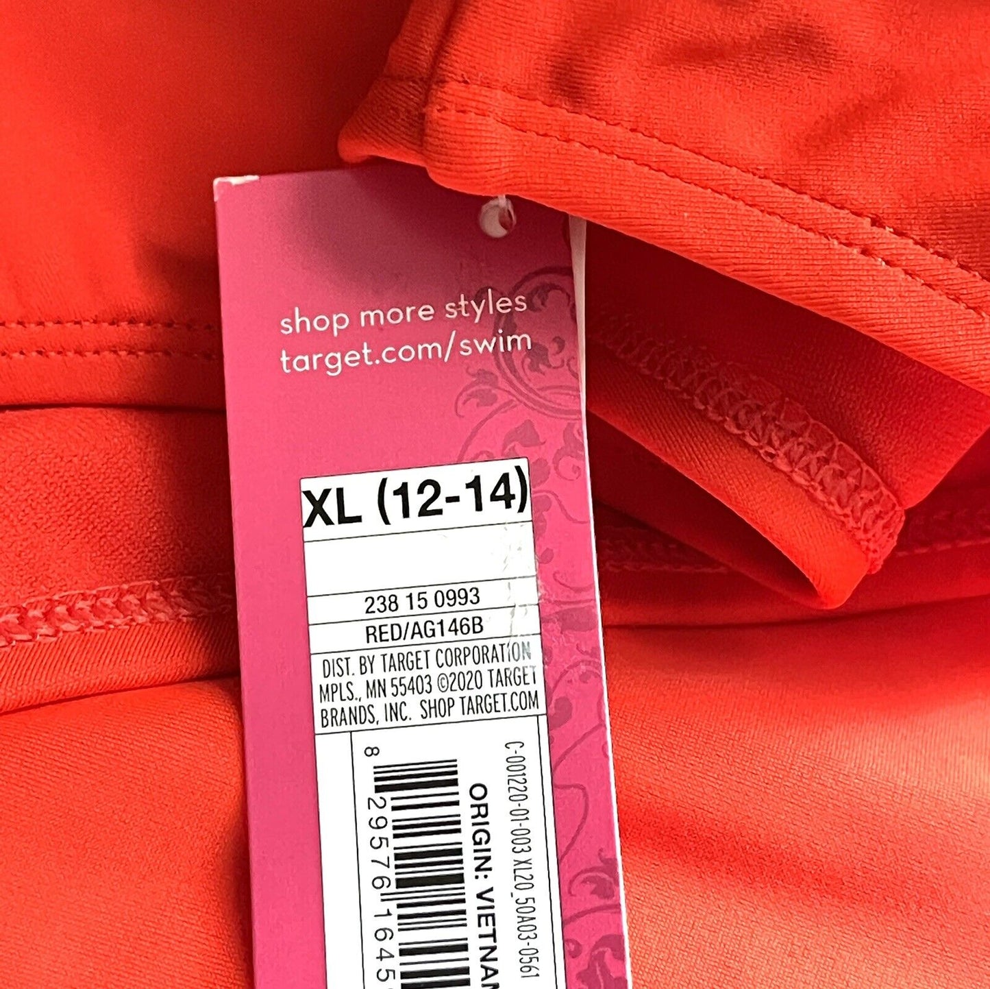Xhilaration Hipster Red Swim Bikini Bottoms NWT Size XL Juniors Womens 12-14