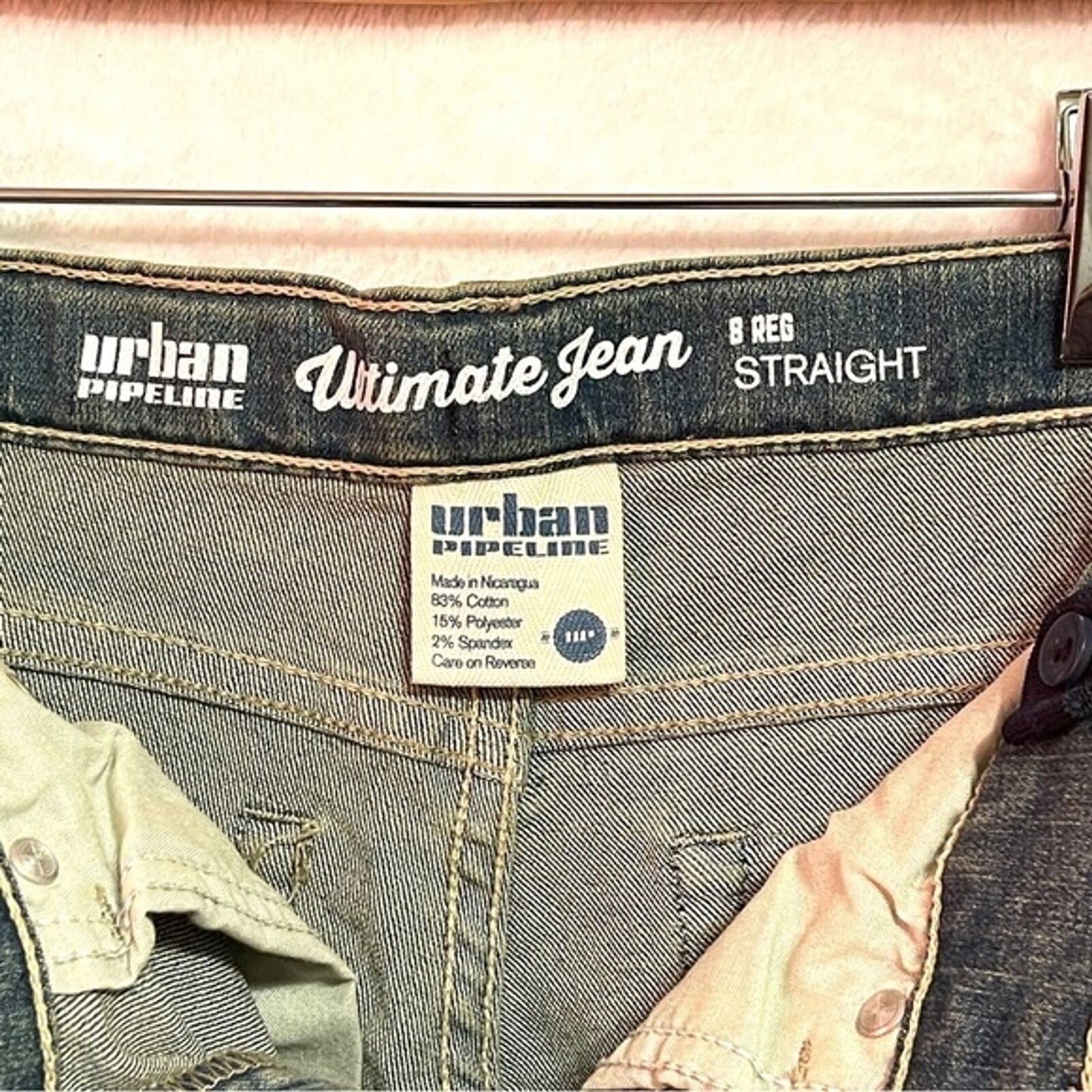 Urban Pipeline Boys Ultimate Jeans Faded Wash Jeans Size 8