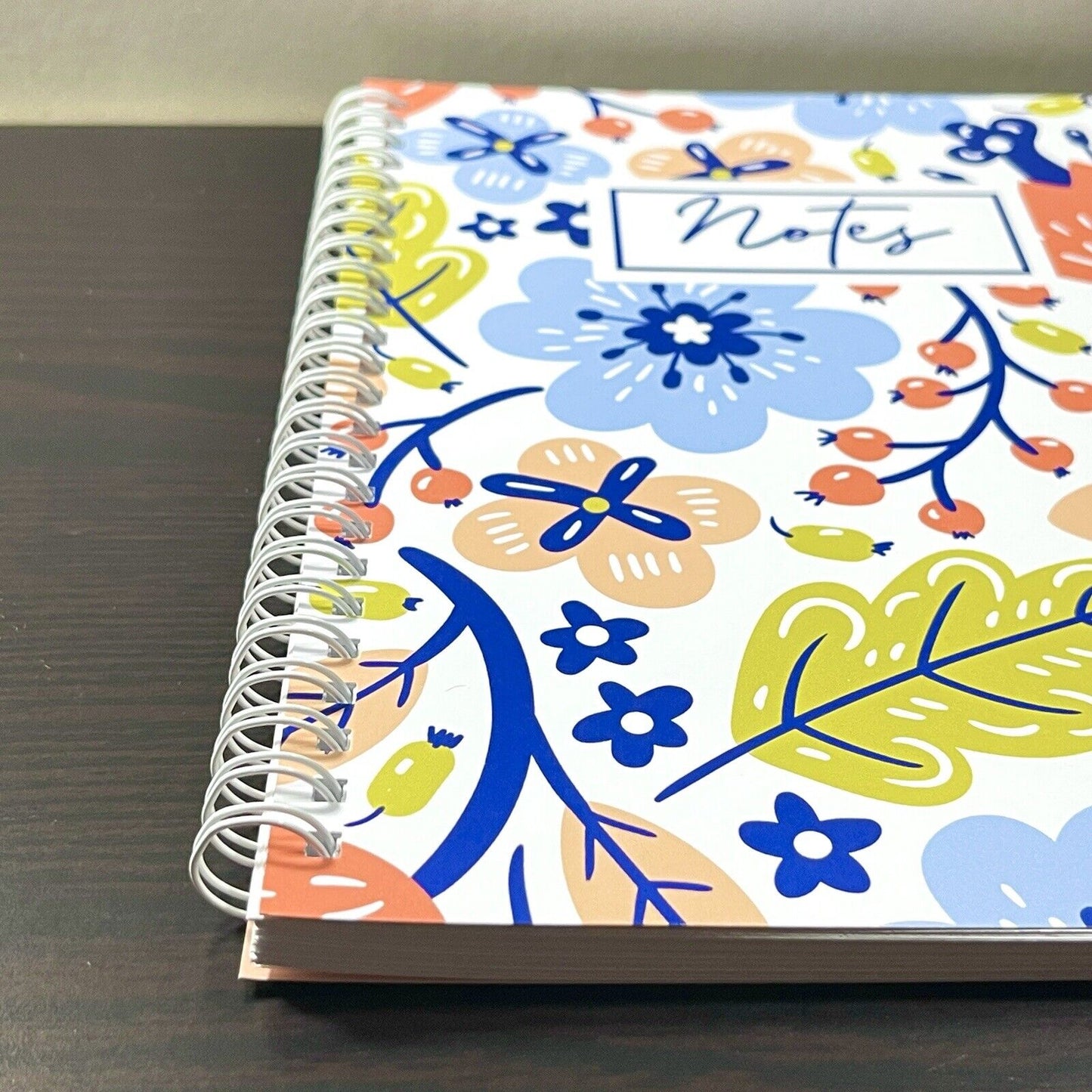 Floral Spiral Bound 6x8.5 Notebook Lined Journal Office Supplies 120 pages