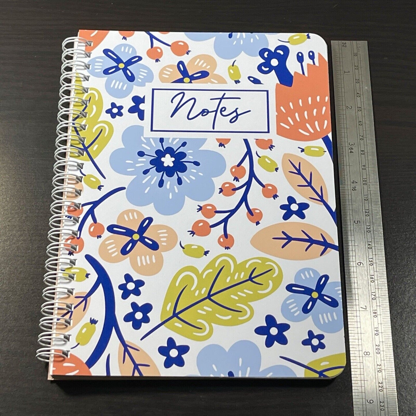 Floral Spiral Bound 6x8.5 Notebook Lined Journal Office Supplies 120 pages