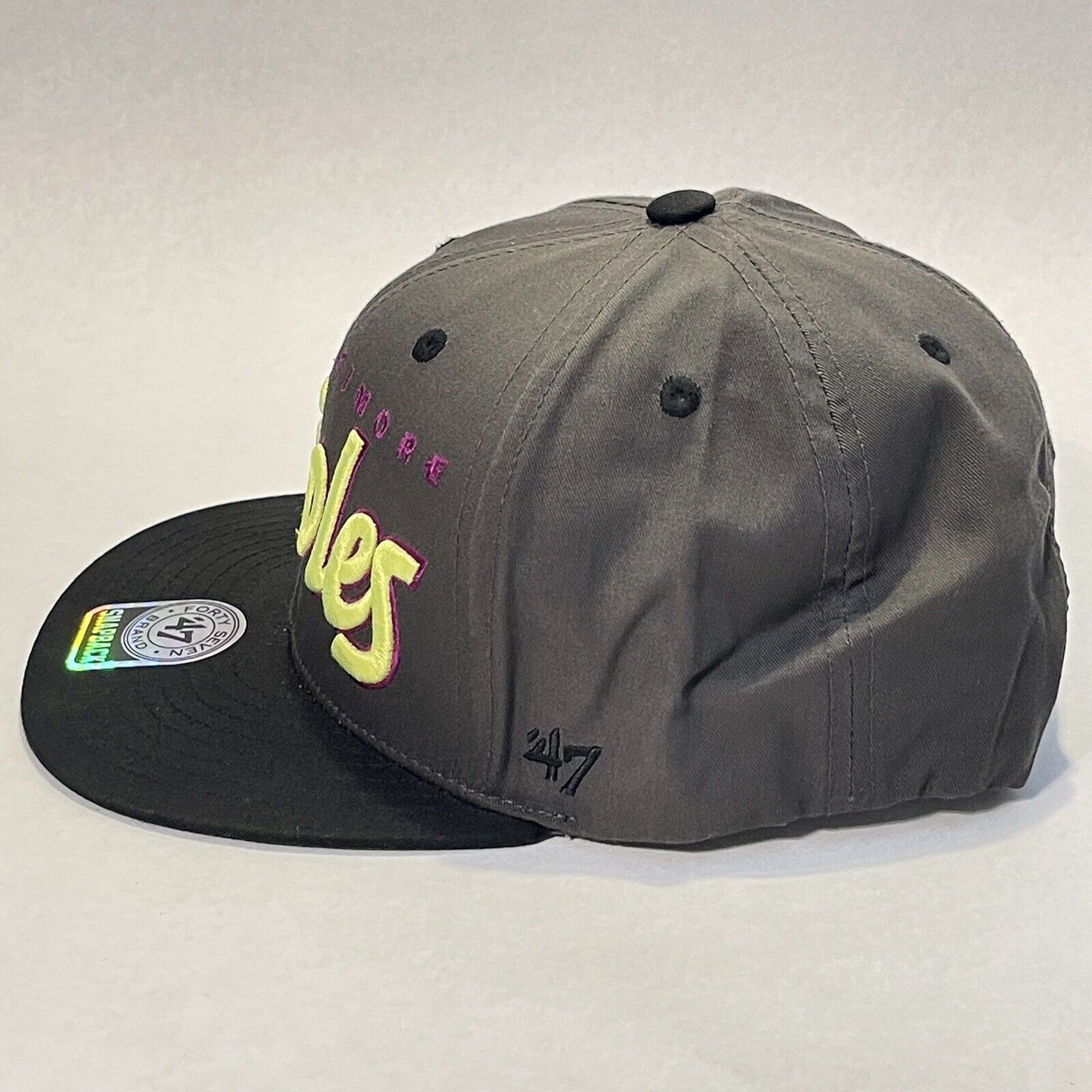 Baltimore Orioles Hat Snapback Cap 47 Brand Gray Green Purple MLB Baseball Mens