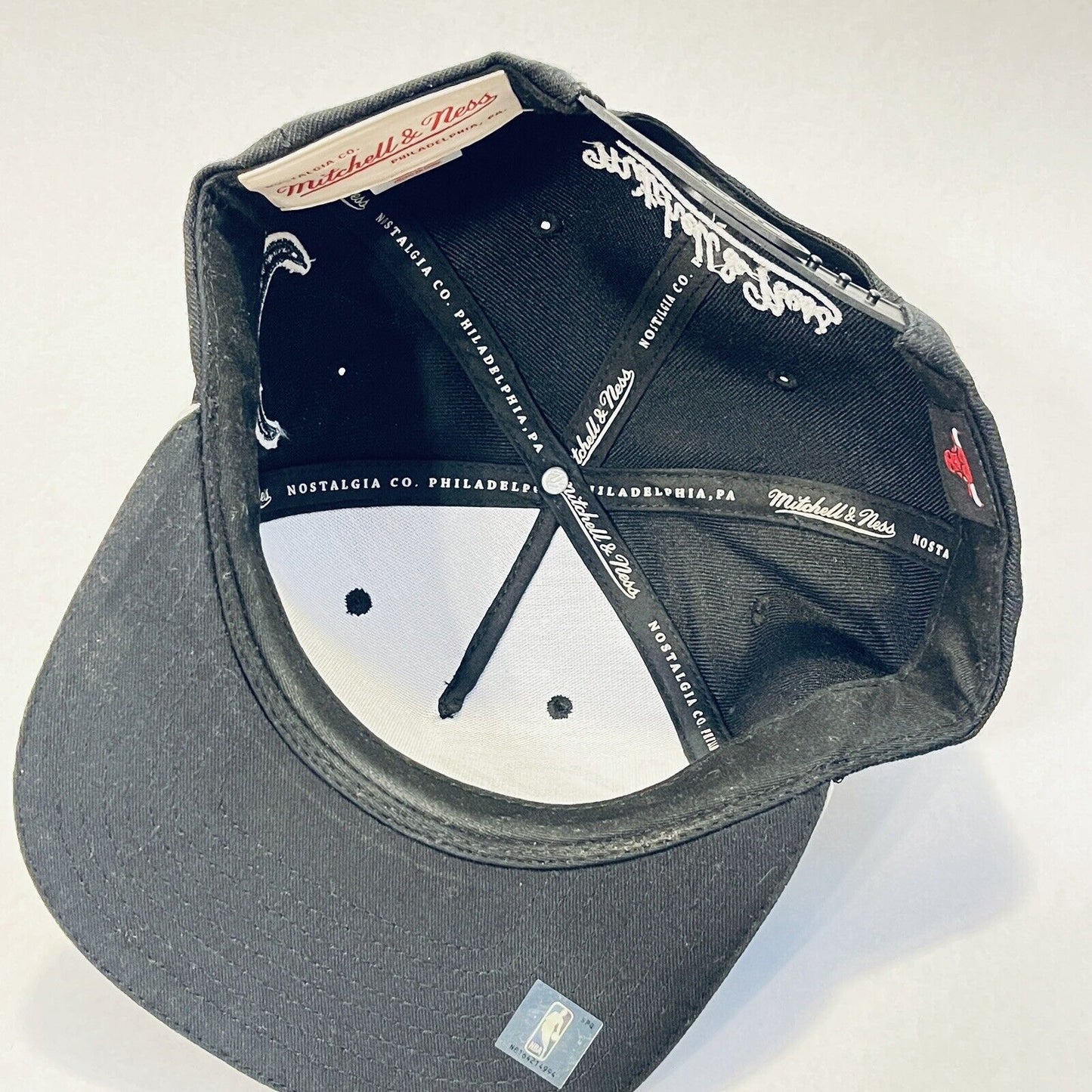 Chicago Bulls Snapback Hat Mitchell Ness Lights Glow Cap NBA Basketball Mens