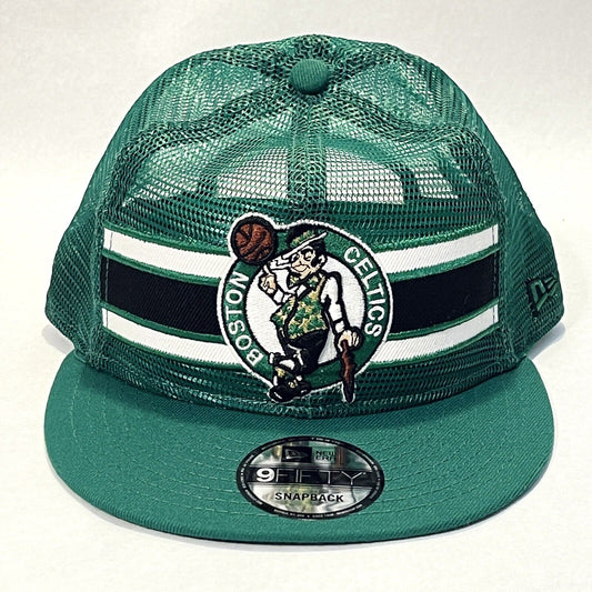 Boston Celtics Hat New Era Green Classic Trucker Mesh 9Fifty Cap NBA Basketball
