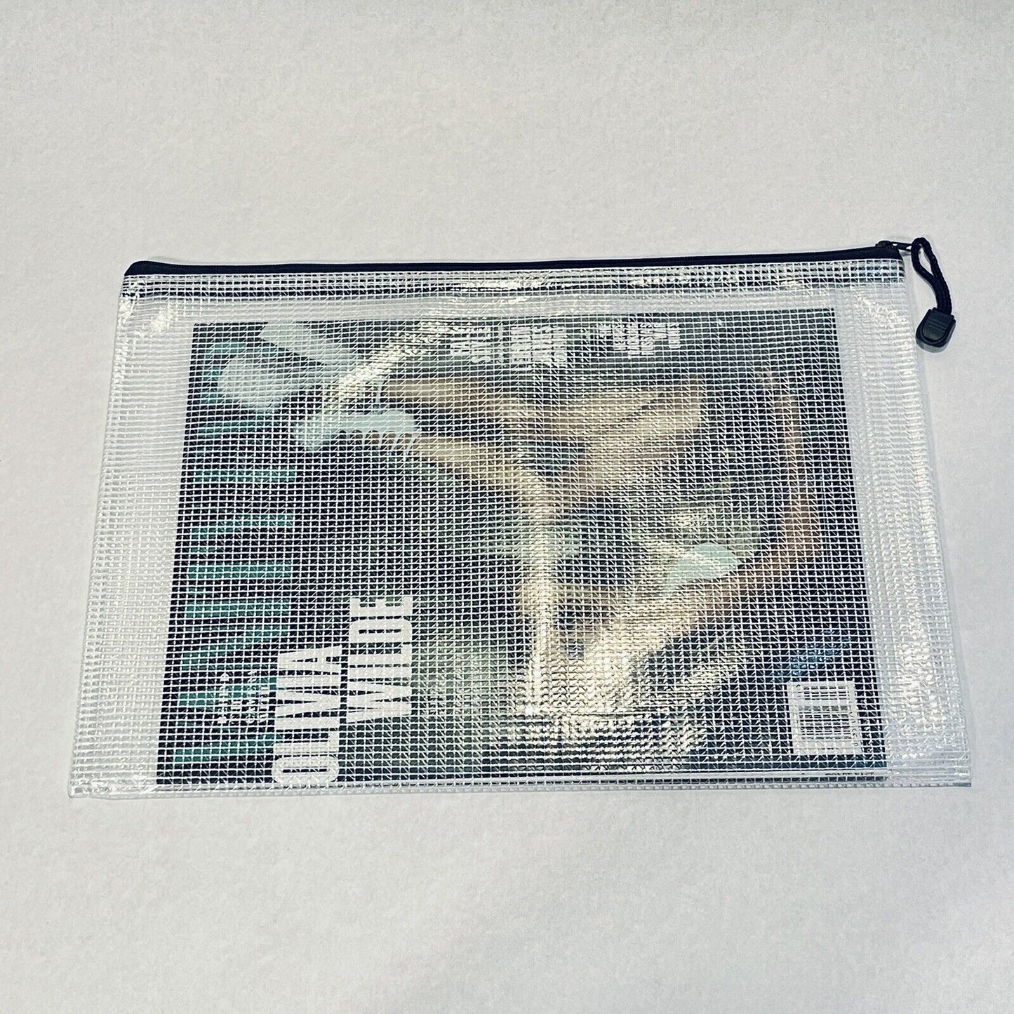 Document Art Storage Bag 9x13 Waterproof Vinyl Zipper