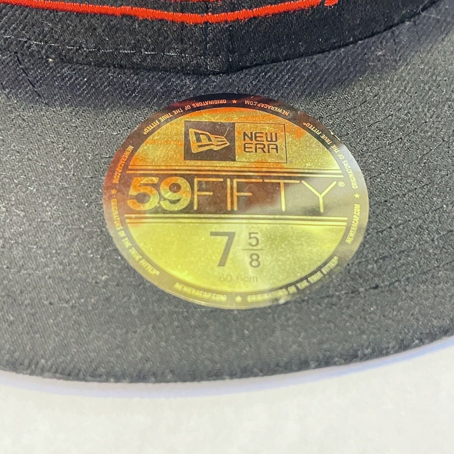 Miami Heat Hat New Era 9FIFTY Fitted Cap 7 5/8 Black Red NBA Basketball Mens