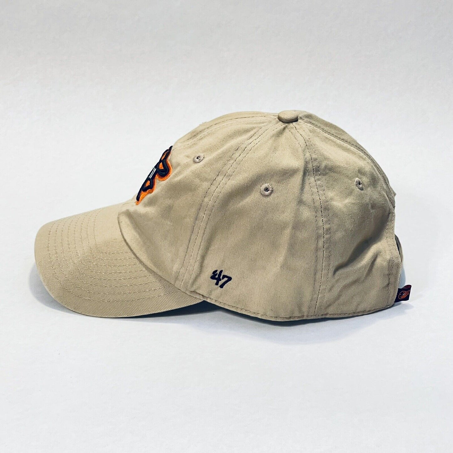 Baltimore Orioles Hat Strap Back Cap 47 Khaki Black Orange MLB Baseball Mens