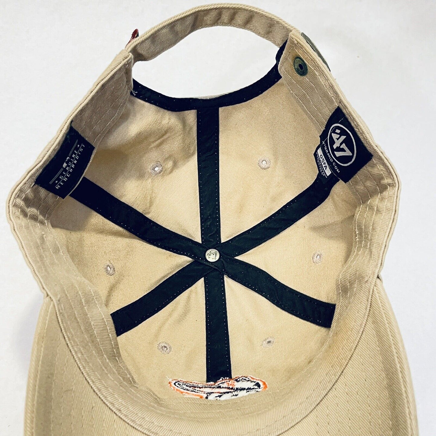 Baltimore Orioles Hat Strap Back Cap 47 Khaki Black Orange MLB Baseball Mens