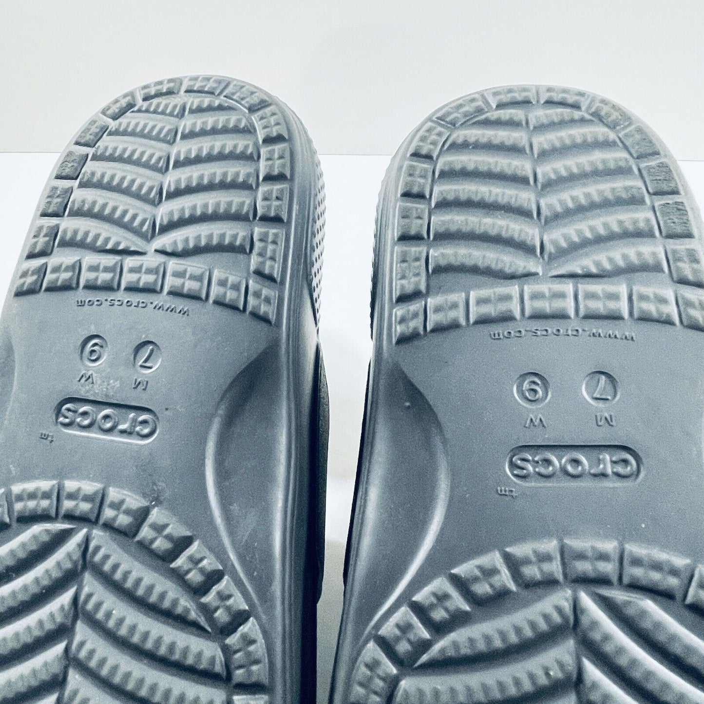Crocs Classic Two Strap Black Slide Sandals Mens Size 7 Womens Size 9