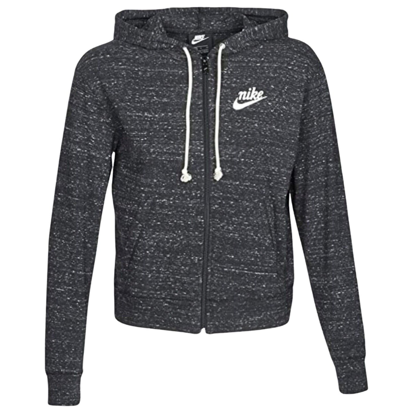 Nike Womens Gym Vintage Hoodie Small NWT Full Zip Lightweight Black Tag