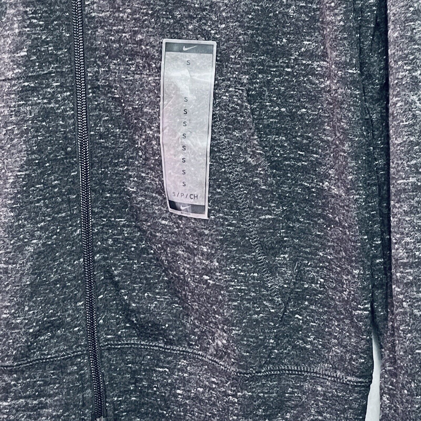 Nike Womens Gym Vintage Hoodie Small NWT Full Zip Lightweight Black Tag